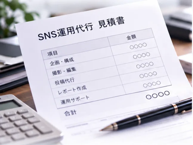 SNS運用代行の見積書